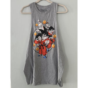 Dragon‎ Ball Shirt Tank Mens Tag XL Gray Toei Crew Neck Sleeveless